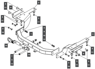 Фаркоп на Toyota Highlander 2020- - фото 46260