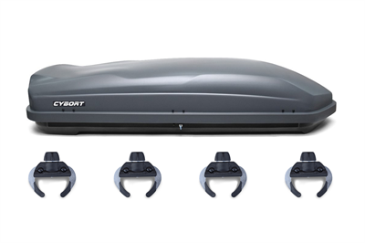 Автобокс CYBORT CarGO, 216x85x46 580л, серый Titan - фото 46874