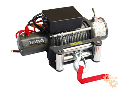 Лебедка электрическая 12V Electric Winch 12000lbs / 5443 кг (блок управления влагозащищен IP66, моно - фото 52484