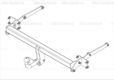 Фаркоп на Mercedes GLK 2008-2015 - фото 60973