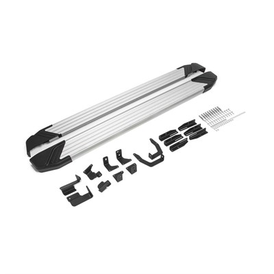 Порог-площадка "Silver" F180AL + комплект крепежа, RIVAL, Mitsubishi Eclipse Cross 2018- - фото 69897