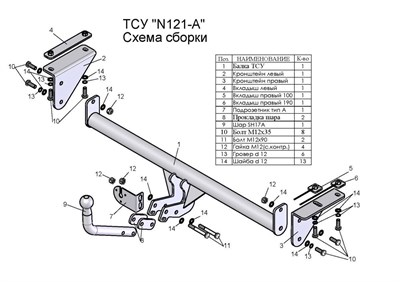 ТСУ для Nissan Qashqai 2007-2014 - фото 70958