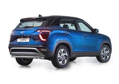 Порог-площадка "Silver" F173AL + комплект крепежа, RIVAL, Hyundai Creta 2021- - фото 71797