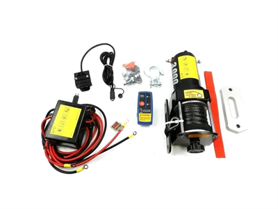 Лебедка электрическая 12V PRO&TOP 3000lbs / 1361 кг с кевларовым тросом (153/1) - фото 72598