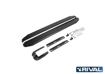 Пороги на автомобиль "Premium-Black" Rival для Volvo XC90 I 2002-2014 - фото 73552
