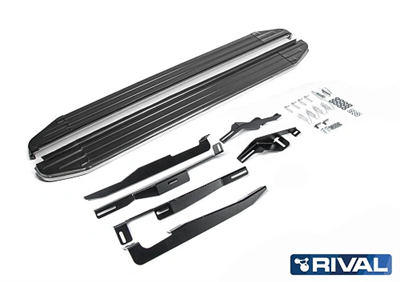 Порог-площадка "Premium" A160ALP + комплект крепежа, RIVAL, Opel Mokka 2012-2016/Chevrolet Tracker III 2013-2015 - фото 73813