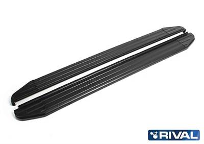 Пороги на автомобиль "Premium-Black" Rival для Nissan Qashqai I 2006-2014/X-Trail T31 2007-2015, 173 см, 2 шт., алюминий - фото 73870