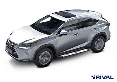 Порог-площадка "Bmw-Style" D173AL + комплект крепежа, RIVAL, Lexus NX 2014-2017 - фото 74058