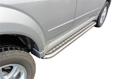 Защита порогов d57 с листом SsangYong Actyon Sport (2012-2016) - фото 74909