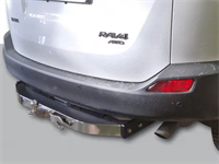 Фаркоп с открытой оцинкованной балкой и накладкой из нержавеющей стали на Toyota RAV4 2013-2019 Фаркоп с открытой оцинкованной балкой и накладкой из нержавеющей стали на Toyota RAV4 2013-2019