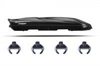 Автобокс Cybort F1, 206*80*33 410л, двухсторонний, черный матовый с защитным покрытием Автобокс Cybort F1, 206*80*33 410л, двухсторонний, черный матовый с защитным покрытием