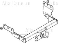 Фаркоп на Ford Transit фургон 2000-2014 без подрезки бампера. Тип шара: F. Нагрузки: 2000/100 Фаркоп на Ford Transit фургон 2000-2014 без подрезки бампера. Тип шара: F. Нагрузки: 2000/100