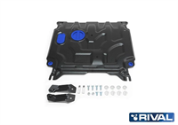 Защита картера + КПП + комплект крепежа, RIVAL, Сталь, Hyundai Solaris 2020-, V - 1.4: 1.6/Kia Rio 2 Защита картера + КПП + комплект крепежа, RIVAL, Сталь, Hyundai Solaris 2020-, V - 1.4: 1.6/Kia Rio 2