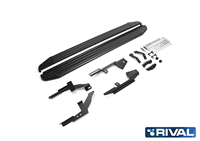 Порог-площадка "Premium-Black" A173ALB + комплект крепежа, RIVAL, Lada XRay 2016- Порог-площадка "Premium-Black" A173ALB + комплект крепежа, RIVAL, Lada XRay 2016-