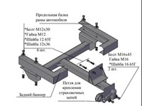 Фаркоп ГАЗ 330202 Газель удлинённая и а/м на её базе (в т.ч. ГАЗ 33023