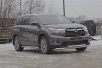 Защита переднего бампера d57+d42 двойная Toyota Highlander (2014-2016) Защита переднего бампера d57+d42 двойная Toyota Highlander (2014-2016)