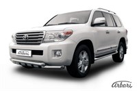 Защита переднего бампера d76+d76 двойная с профильной защитой картера Toyota LAND CRUISER 200 (2013- Защита переднего бампера d76+d76 двойная с профильной защитой картера Toyota LAND CRUISER 200 (2013-