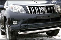Защита переднего бампера d-76+60 (длинная) Land Cruiser Prado 150 2009-2012 Защита переднего бампера d-76+60 (длинная) Land Cruiser Prado 150 2009-2012