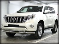 Дуга передняя по низу бампера радиусная двойная D-76+60 с подгибами Land Cruiser Prado 150 2013-2017 Дуга передняя по низу бампера радиусная двойная D-76+60 с подгибами Land Cruiser Prado 150 2013-2017
