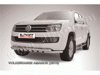 Защита переднего бампера d57+d57 двойная с профильной ЗК Volkswagen Amarok (2010-2016) Защита переднего бампера d57+d57 двойная с профильной ЗК Volkswagen Amarok (2010-2016)