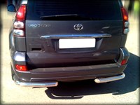 Защита заднего бампера уголки d-60 Toyota Land Cruiser Prado 120 Защита заднего бампера уголки d-60 Toyota Land Cruiser Prado 120