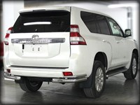 Защита заднего бампера уголки d-76+43 (удлиненные) Toyota Land Cruiser Prado 150 2013-2017г Защита заднего бампера уголки d-76+43 (удлиненные) Toyota Land Cruiser Prado 150 2013-2017г