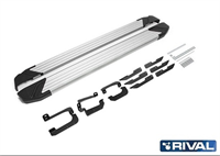 Порог-площадка "Silver" F173AL + комплект крепежа, RIVAL, Chery Tiggo 4 2019-, Chery Tiggo 4 Pro, 2022- Порог-площадка "Silver" F173AL + комплект крепежа, RIVAL, Chery Tiggo 4 2019-, Chery Tiggo 4 Pro, 2022-