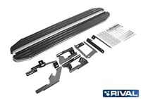 Порог-площадка "Premium" A173ALP + комплект крепежа, RIVAL, Chery Tiggo 5 2014-2016-