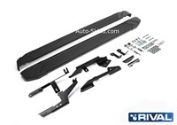 Порог-площадка "Black" F173ALB + комплект крепежа, RIVAL, Honda CR-V 2017- Порог-площадка "Black" F173ALB + комплект крепежа, RIVAL, Honda CR-V 2017-