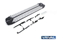 Порог-площадка "Bmw-Style" D173AL + комплект крепежа, RIVAL, Suzuki Grand Vitara 2005-2008-2012-2016 Порог-площадка "Bmw-Style" D173AL + комплект крепежа, RIVAL, Suzuki Grand Vitara 2005-2008-2012-2016