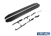 Порог-площадка "Premium-Black" A173ALB + комплект крепежа, RIVAL, Suzuki Grand Vitara 2005-2008-2012 Порог-площадка "Premium-Black" A173ALB + комплект крепежа, RIVAL, Suzuki Grand Vitara 2005-2008-2012