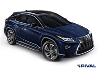 Порог-площадка "Premium" A180ALP + комплект крепежа, RIVAL, Lexus RX 2015-